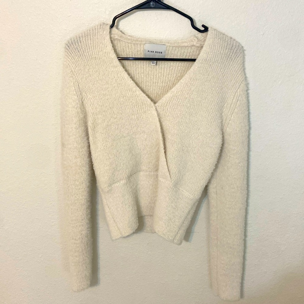 Pink Rose, Size Large, Color White/Cream